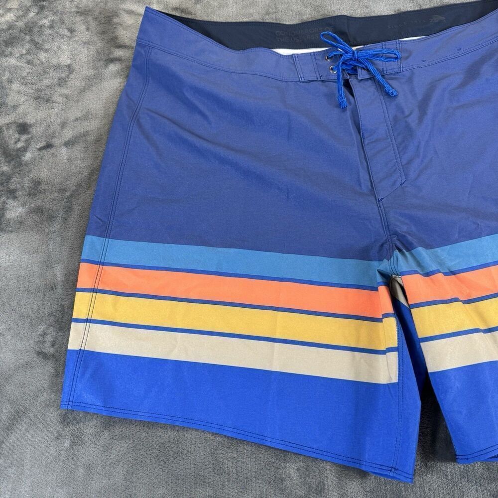 Patagonia Sz 42 Hydropeak 18’ Boardshorts Santa Cruz Stripe Superior Blue NWOT - Picture 3 of 16